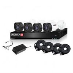 KIT PROVISION ISR DVR 8 CANALES 1080P / 8 CAMARAS 2MP / IP66 / INFRARROJO 15 METROS / FUENTE / DIVISOR / 8 ROLLOS DE CABLES 20 M