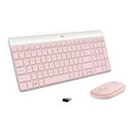 TECLADO/MOUSE LOGITECH MK470 ULTRA DELGADO ROSA INALAMBRICO USB PC/WINDOWS