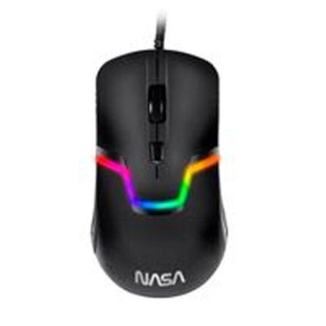 MOUSE GAMER NASA BY TECHZONE NS-GM06 ALAMBRICO LED RGB NEGRO