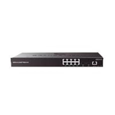 SWITCH GWN7801P GRANDSTREAM POE+  GIGABIT ADMINISTRABLE / 8 PUERTOS 10/100/1000 MBPS + 2 PUERTOS SFP UPLINK / HASTA 120W / COMPA