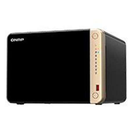 NAS QNAP TS-664-4G/6 BAHIAS /NUCLEO CUADRUPLE 2.9GHZ/4GB DDR4 HASTA 16 GB/LAN 2,5GBE X2/USB 3.2 X2/HOT SWAP/ SOPORTA M.2 2280/ N