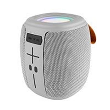 BOCINA BLUETHOOTH PORTÁTIL RGB NOVEL DRUM PERFECT CHOICE GRIS