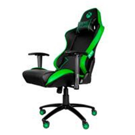 SX-00G3 SILLA GAMER XBOX BY TECH ZONE PRO SX-00G3 / PIEL SINTETICA / NEGRO CON VERDE / RECLINABLE 90-180 / 120 KG / REPOSABRAZOS
