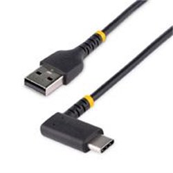 R2ACR-2M-USB-CABLE CABLE 2M USB A A USB C  ACODADO EN ÁNGULO RECTO - CABLE USB-C DE CARGA RAPIDA DE ALTA RESISTENCIA - USB 2.0 A