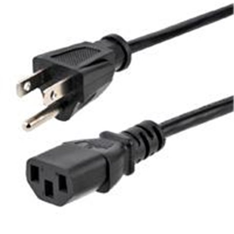 PXT10125 CABLE DE CORRIENTE DE 7.6M ESTANDAR DE ALIMENTACION DE COMPUTADORA, NEMA 5-15P A C13, 10A 125V, 18AWG, CABLE DE REPUEST