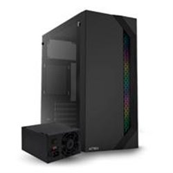 AC-935692 GABINETE ACTECK VIKEN GM434 / MEDIA TORRE / MICRO ATX, MINI ITX / FUENTE 500W / ILUMINACION RGB / PANEL CRISTAL TEMPLA