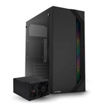 AC-935692 GABINETE ACTECK VIKEN GM434 / MEDIA TORRE / MICRO ATX, MINI ITX / FUENTE 500W / ILUMINACION RGB / PANEL CRISTAL TEMPLA
