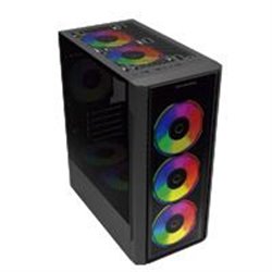 BR-936057 GABINETE GAMER BALAM RUSH DRAGONFLY II CRYSTAL GM745S / MEDIA TORRE / MICRO ATX, MINI ITX / VENTILADOR RGB / PANEL CRI
