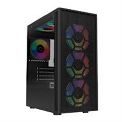 BR-936071 GABINETE GAMER BALAM RUSH DRAGONFLY II MESH GM740S / MEDIA TORRE / MICRO ATX, MINI ITX / VENTILADOR RGB / PANEL CRISTA