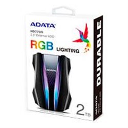 AHD770G-2TU32G1-CBK DISCO DURO EXTERNO ADATA HD770G 2TB PORTATIL 2.5 USB 3.2 NEGRO WINDOWS MAC LINUX CONTRAGOLPES GAMING RGB