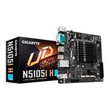 N5105I H MB GIGABYTE CPU INTEGRADO INTEL CELERON N5105 /2X SO-DIMMDDR4 2400/2133 MHZ /1 HDMI/4XUSB /MINI ITX/GAMA BASICA