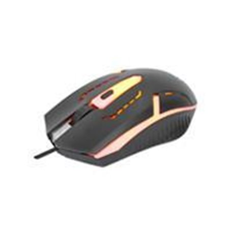 190206 MOUSE,MANHATTAN,190206, OPTICO LUMINISCENTE RGB USB NEGRO
