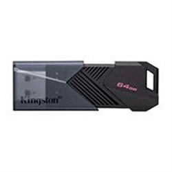 DTXON/64GB MEMORIA KINGSTON 64GB USB 3.2 GEN 1 ALTA VELOCIDAD / DATATRAVELER EXODIA ONYX NEGRO C/TAPA MÓVIL