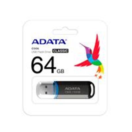 AC906-64G-RBK MEMORIA ADATA 64GB USB 2.0 C906 NEGRO