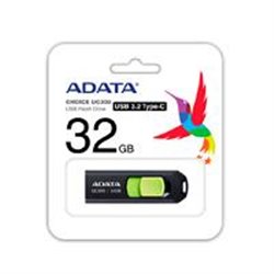 ACHO-UC300-32G-RBK/GN MEMORIA ADATA 32GB USB TIPO C UC300 RETRACTIL NEGRO VERDE
