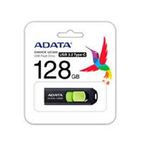 ACHO-UC300-128G-RBK/GN MEMORIA ADATA 128GB USB TIPO C UC300 RETRACTIL NEGRO VERDE