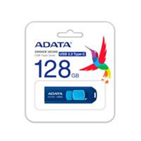 ACHO-UC300-128G-RNB/BU MEMORIA ADATA 128GB USB TIPO C UC300 RETRACTIL AZUL MARINO