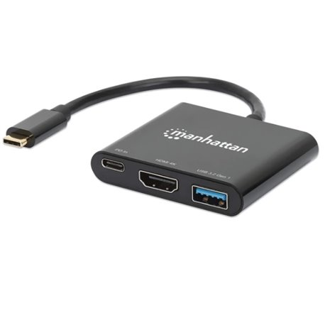 DOCKING MANHATTAN USB C 3 PUERTOS HDMI USB C PD/USB V3.2