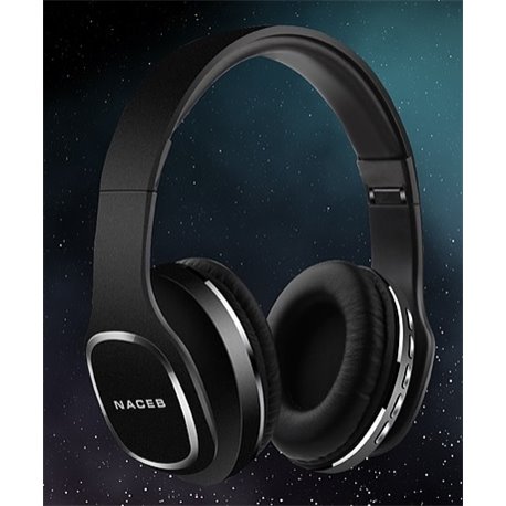 AUDIFONO DIADEMA NACEB BLUETOOTH NEGRO CETUS