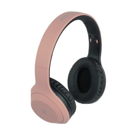 AUDIFONOS DIADEMA PERFECT CHOICE INALAMBRICOS BLUETOOTH PLEGABLES 3.5MM USB ROSA