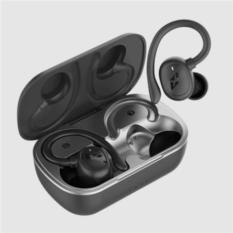 AUDIFONOS IN-EAR PERFECT CHOICE INALAMBRICOS HAKEN CON SUJETADOR BLUETOOTH USB NEGRO