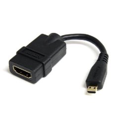 ADAPTADOR STARTECH HDMI® DE ALTA VELOCIDAD 12CM A MICRO HDMI - H A M - 1 x HDMI (TYPE A) HEMBRA AUDIO VIDEO DIGITALl - 1 x HDMI