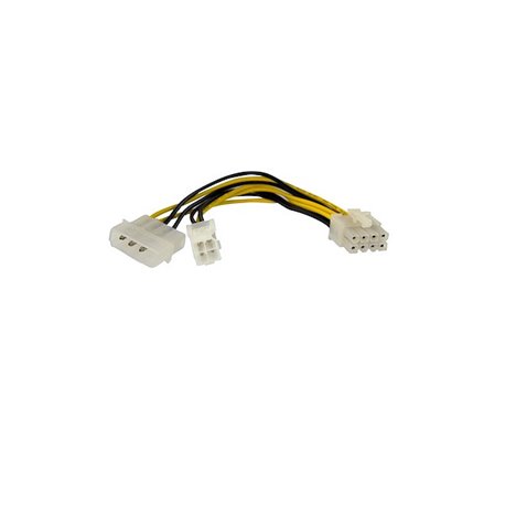 CABLE DE 15CM ADAPTADOR DE FUENTE DE PODER 4 PINES A 8 PINES EPS CON LP4 - HEMBRA A MACHO EPS48ADAP