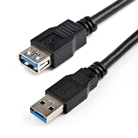 CABLE STARTECH USB 3.0 DE 2M NEGRO EXTENSOR ALARGADOR USB A MACHO A HEMBRA