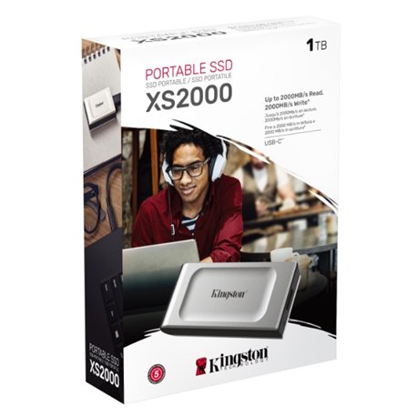 SSD EXTERNO KINGSTON 1TB SXS2000/1000G PORTABLE USB 3.2 TIPO C 20GBPS