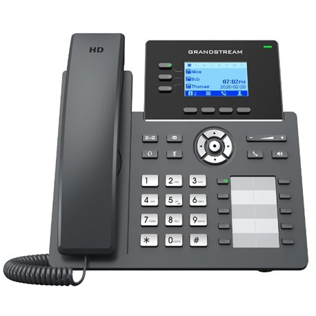 TELEFONO IP GRANDSTREAM GRADO OPERADOR 3 LINEAS SIP CON 6 CUENTAS, 10 BOTONES BLF, PUERTO GIGABIT POE,CODEC OPUS