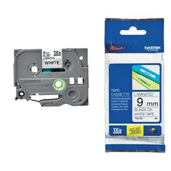 CINTA BROTHER TZE221 NEGRO-BLANCO PRINT TOUCH PT300/310B/330/530 9MM