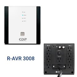 REGULADOR CDP R-AVR3008 3000VA/1500W 8 NEMA5-15R Y 1 NEMA NEMA5-20R REGULADAS Y CON SUPRESION 120Vca 50/60Hz