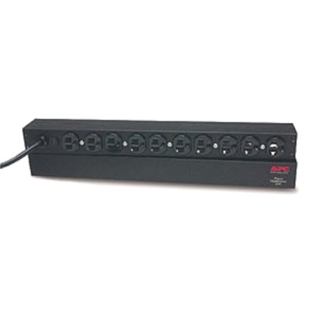 PDU BASICO APC AP9562 CAPACIDAD DE CARGA 1400VA 120V RACK 1U CON 10 NEMA 5-15R EN PARTE FRONTAL 50/60 Hz