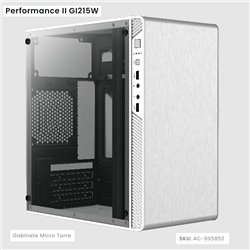 GABINETE ACTECK PERFORMANCE II GI215W BALNCO CON CRISTAL FUENTE 500W MICRO TORRE AC-935852