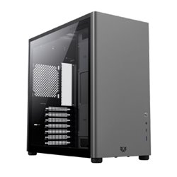 GABINETE BALAM RUSH ERIS SPECIAL GM985 GRIS SIN FUENTE MICRO TORRE CON CRISTAL