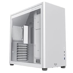 GABINETE BALAM RUSH ERIS FROST GM985 BLANCO SIN FUENTE MICRO TORRE CON CRISTAL