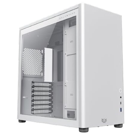 GABINETE BALAM RUSH ERIS FROST GM985 BLANCO SIN FUENTE MICRO TORRE CON CRISTAL