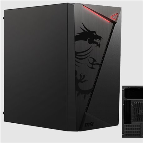 GABINETE MSI MAG SHIELD M301 NEGRO LED ROJO VENTILADOR 120MM MICRO ATX MINI ITX