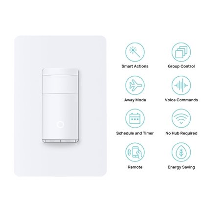 SWITCH DE LUZ INTELIGENTE PARED KASA SMART KS200M WI-FI 2.4GHz CON SENSOR MOVIMIENTO