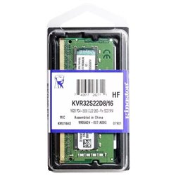 SODIMM KINGSTON 16GB DDR4 3200MHZ NON-ECC CL22 2RX8 KVR32S22D8/16