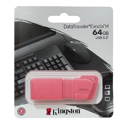 MEMORIA KINGSTON 64GB USB 3.2 GEN 1 EXODIA PINK ROSA