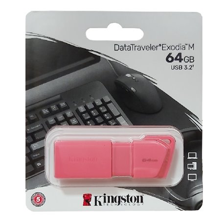 MEMORIA KINGSTON 64GB USB 3.2 GEN 1 EXODIA PINK ROSA
