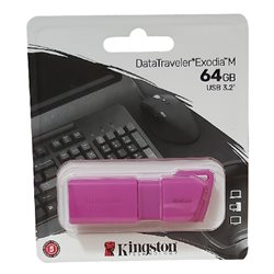 MEMORIA KINGSTON 64GB USB 3.2 GEN 1 EXODIA PURPURA