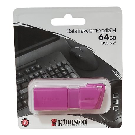 MEMORIA KINGSTON 64GB USB 3.2 GEN 1 EXODIA PURPURA