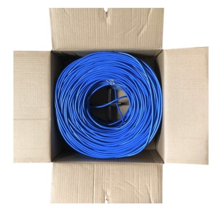 BOBINA UTP X-MEDIA XM-C6BC-1KBU CAT 6 DE 305MTS 24AWG DE COBRE COLOR AZUL EIA/TIA ETL Verified