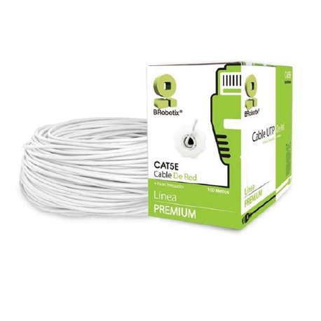 BOBINA BROBOTIX CAT 5E CCA UTP 100M BLANCO