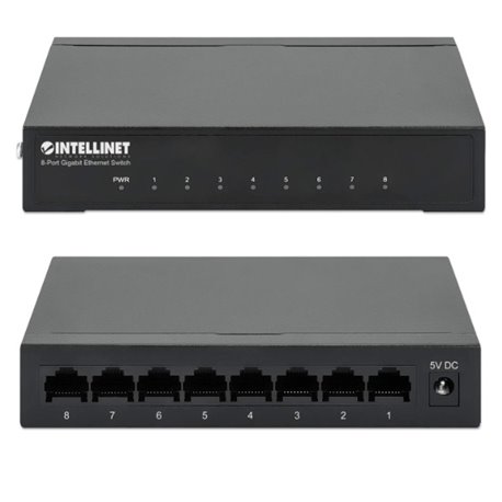 SWITCH INTELLINET 8 PUERTOS GB METAL