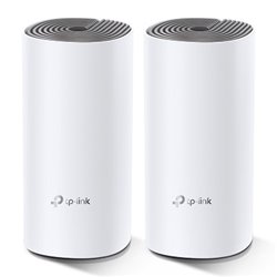 SISTEMA DECO E4 (2 PIEZAS) TP-LINK MESH WI-FI AC1200 (2 PTOS ETHERNET 10/100 POR PIEZA) MU-MIMO BEAMFORMING