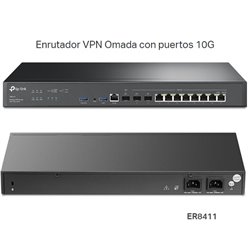TP-LINK OMADA VPN ROUTER MULTI-WAN ER8411 2 PTOS 10GE SFP+(1-WAN 1-WAN/LAN) 1PTO SFP WAN/LAN 8 PTOS 1GE WAN/LAN