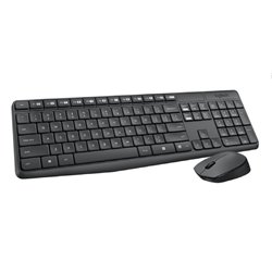 KIT TECLADO Y MOUSE LOGITECH INALAMBRICO MK235 NEGRO